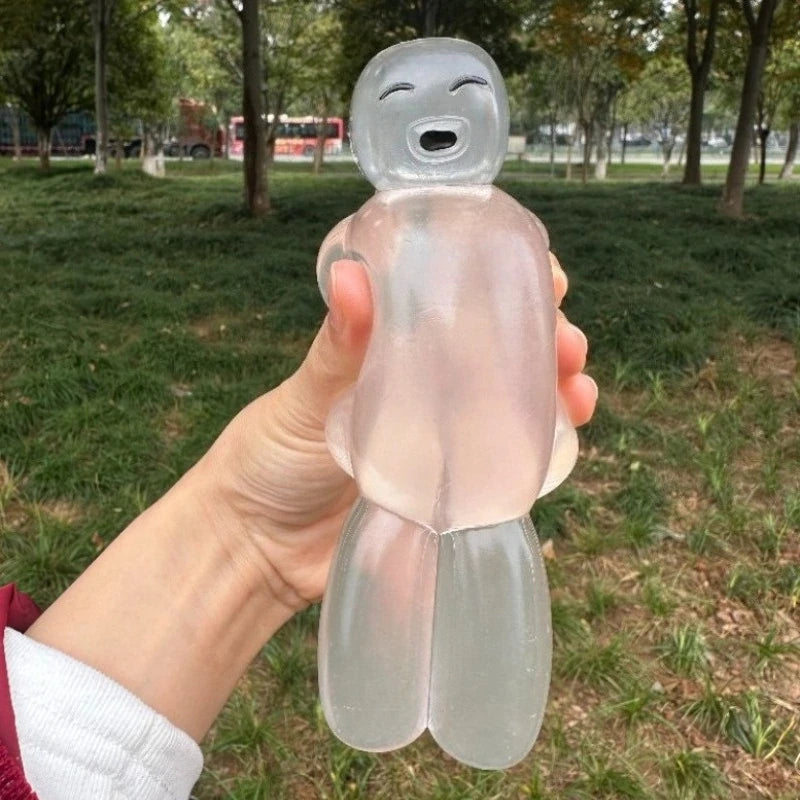 Squishy Transparent Jelly Robot Squeeze Toy - Cute Super Soft Slow Rebound Water Sense Cartoon Kawaii Gift