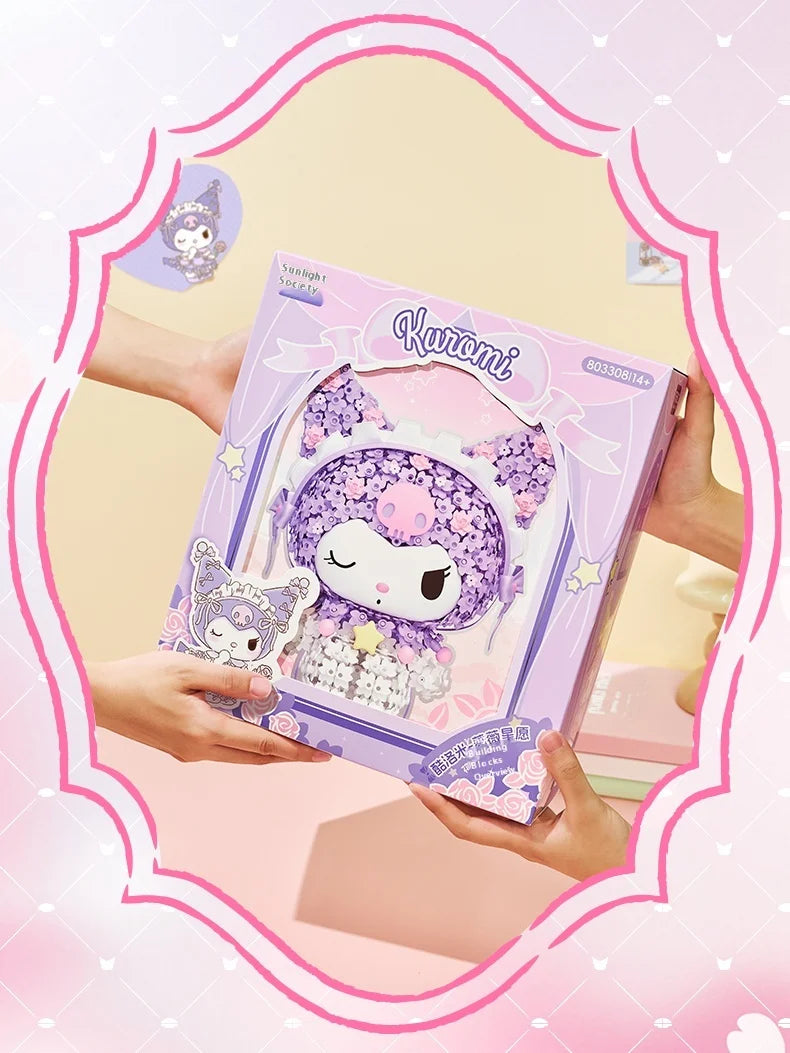 Sanrio Kuromi & Melody Floral Garden Building Blocks Set – Moonlight Club Surprise Puzzle Gift