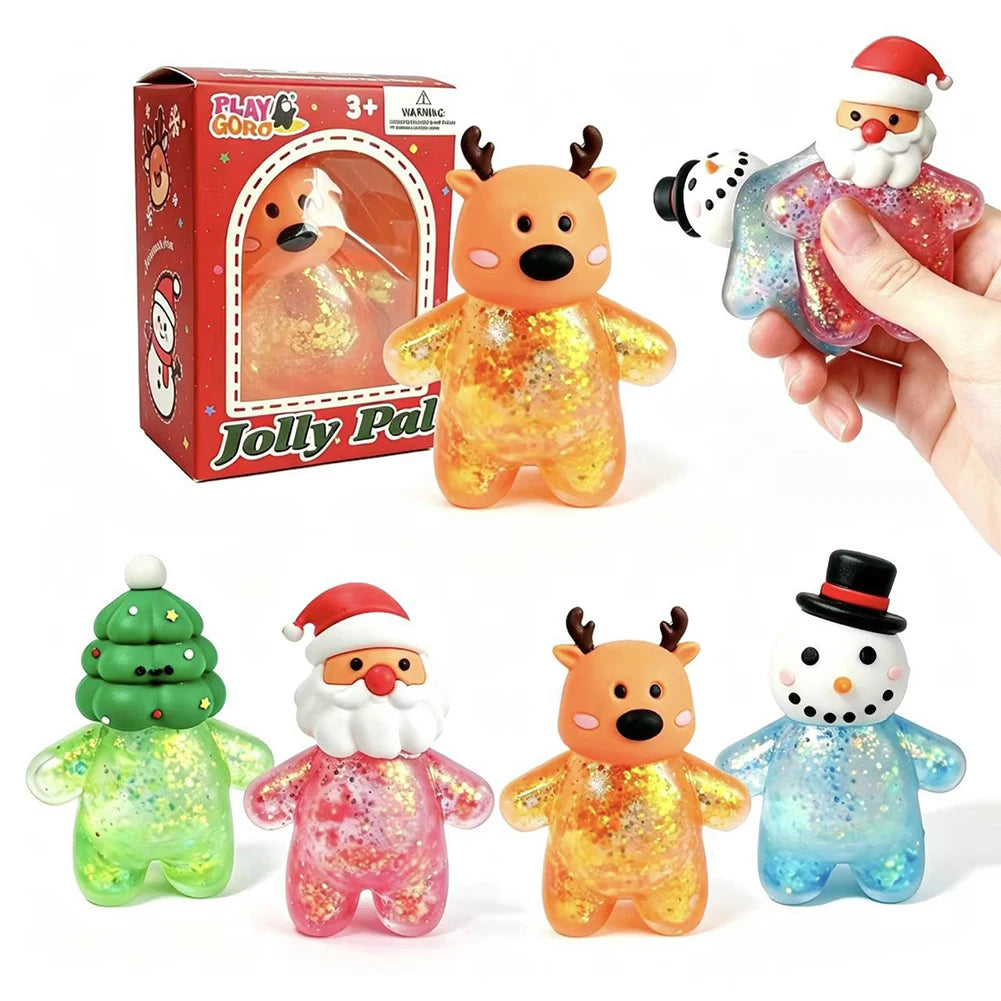 🎄 Christmas Glitter Squishy Characters 🎁 | Festive Little Friends ✨