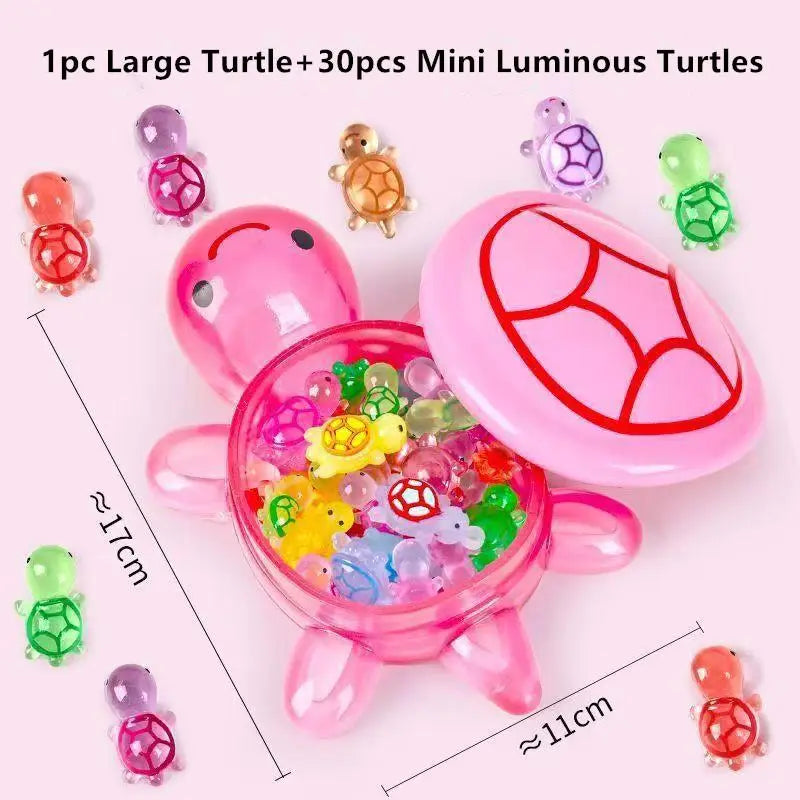 🌙 Glow Turtle Figurine Set 🐢 | Luminous Desk & Shelf Decor ✨