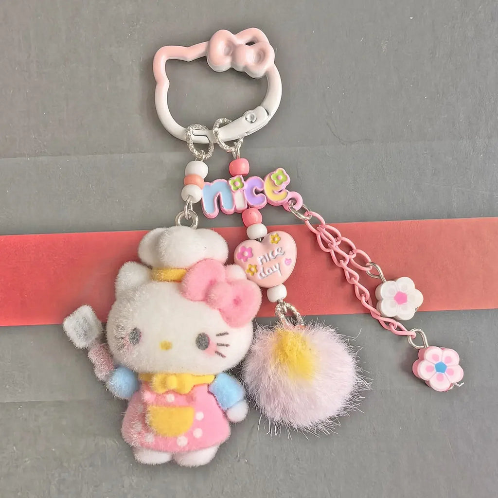 Hello Kitty Miu Series Plush Phone Charm – Kawaii Bag Pendant & Keychain Accessory | DIY Fashion Gift