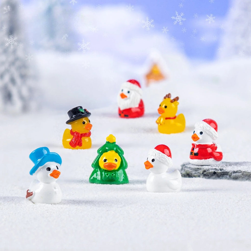 Mini Christmas Yellow Duck Resin Figurines 🦆🎄🎁