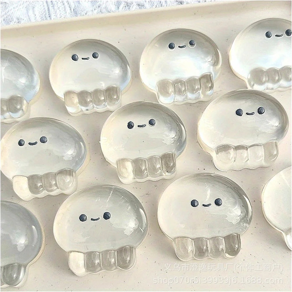 Taba Squishy Jellyfish Kawaii Sensory Fidget Toy - Soft TPR Squeeze Toy, Cute Desk Accessory & Gift