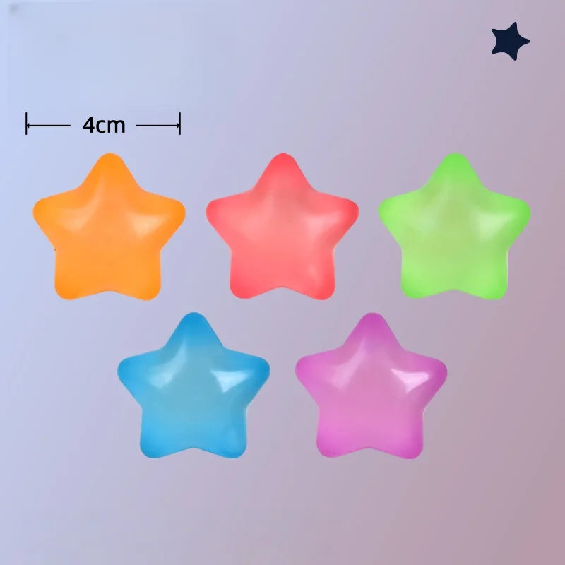 Glowing Stars Squishy Toy Cute Kawaii Squishies Super Soft Stress Relief Funny Fidget Toy Holiday Gift for Adults Kids 스퀴시 토이