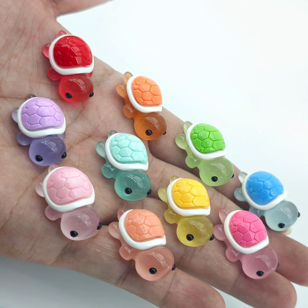 Mini Ocean Resin Turtle Animals Tiny Sea Animals Figurines Marine Miniature Animals Aquarium Ornaments Home Decorations