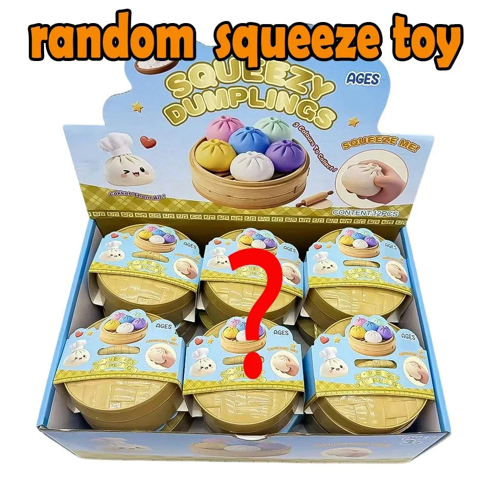 Glitter Dumpling Squishy Set – 6-Style Sensory Squeeze Toy with Box