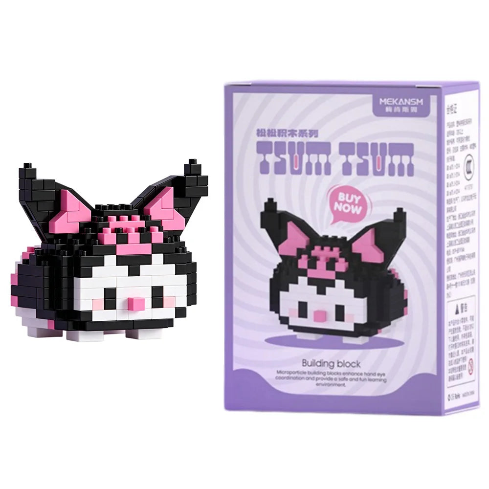 Sanrio Series Building Blocks Mini Figure Set - Hello Kitty Cinnamoroll My Melody Kuromi Pochacco Puzzle Toy Gift