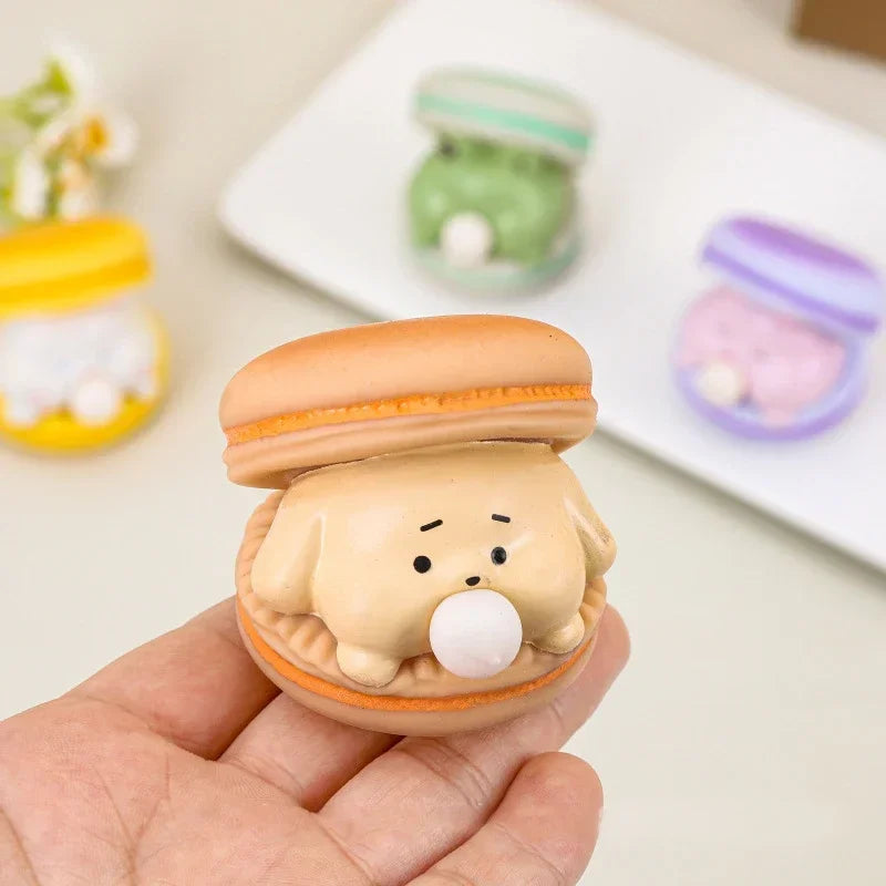 Creative Cute Animal Spit Bubble Burger Pinch Toy – Funny Office & Desk Squeeze Toy