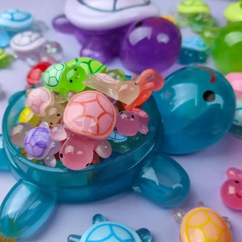 🌙 Glow Turtle Figurine Set 🐢 | Luminous Desk & Shelf Decor ✨