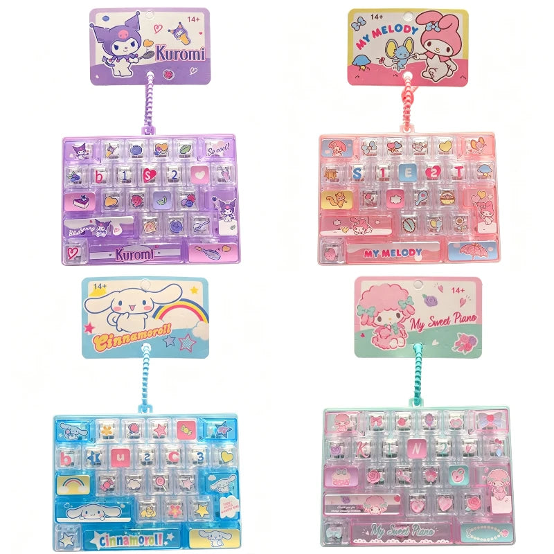 ✨ 26-Button Anime-Inspired Keychain Toy 🎀 | Cute Bag Charm
