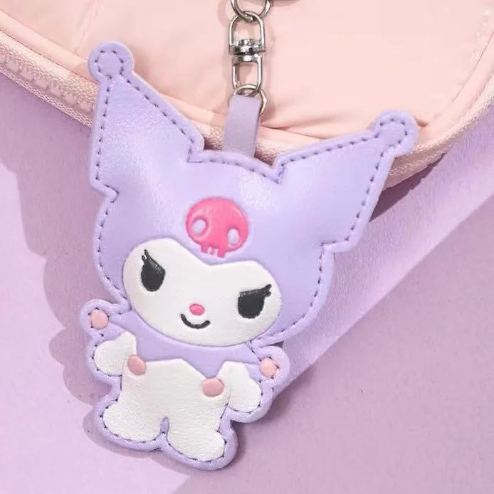 Sanrio Leather Keyring – Kawaii Hello Kitty & My Melody Pinch Pendant