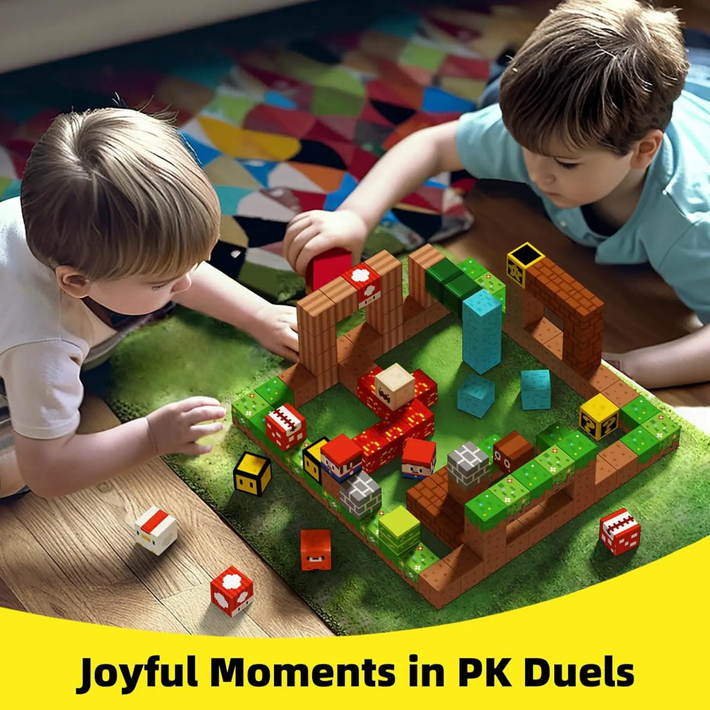 Super Magnetic Blocks Toys for Boys Girls 3+ Build Mine World Magnet Building Brick Cubes STEM Game Sensory Gift Set for Kids