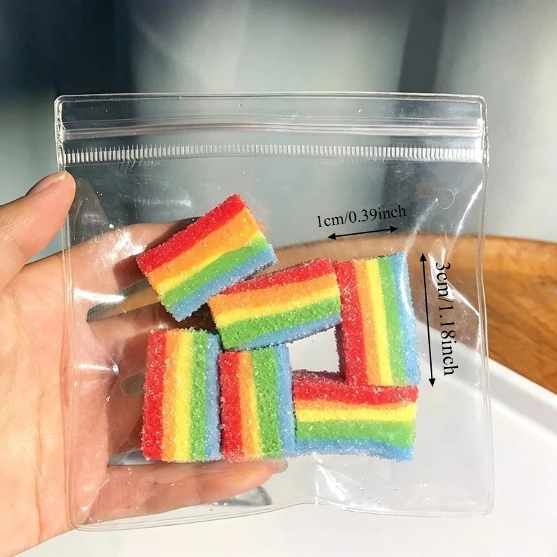 🌈 Rainbow Strip Squishy Toy 🍭 | Soft Stretchy Squeeze Fidget