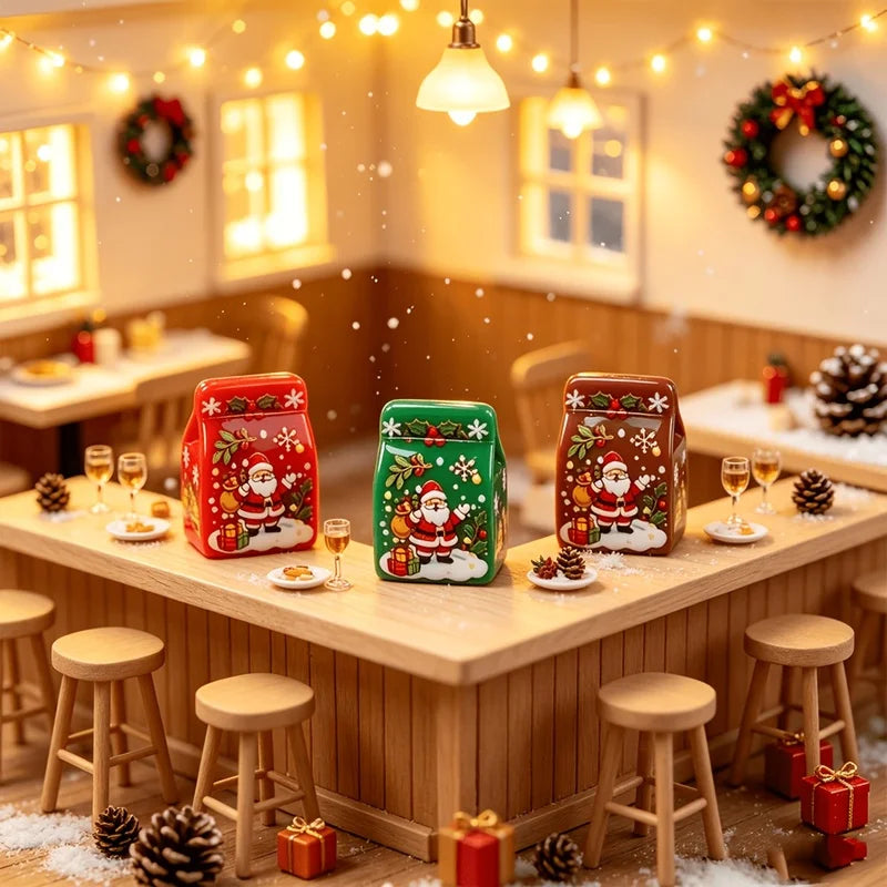 Mini Christmas Resin Figurine Set, 6 Pieces 🎄🎁❄️