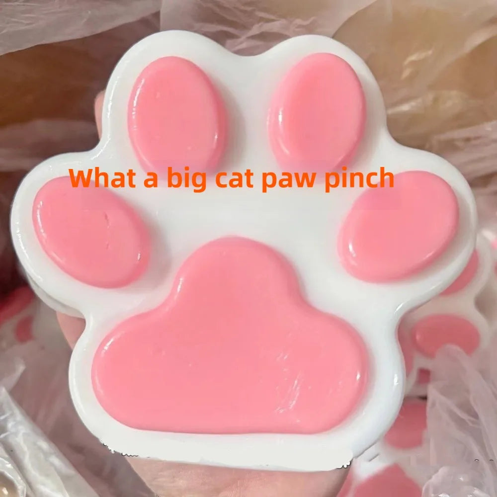 Jumbo Squishy Cat Paw Squeeze Toy – Slow Rising TPR Fidget Toy | Fun Sensory Gift for Kids & Adults