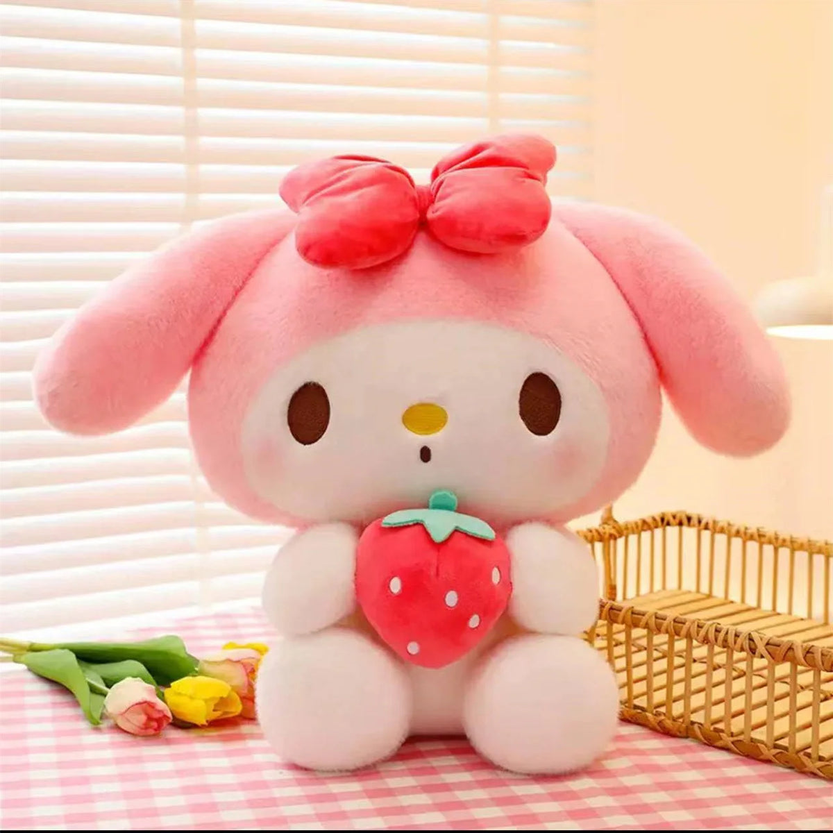Sanrio 25cm Plush Stuffed Doll - Kawaii Kuromi My Melody Cinnamoroll Soft Animal Plushie Pillow - Birthday & Holiday Gift
