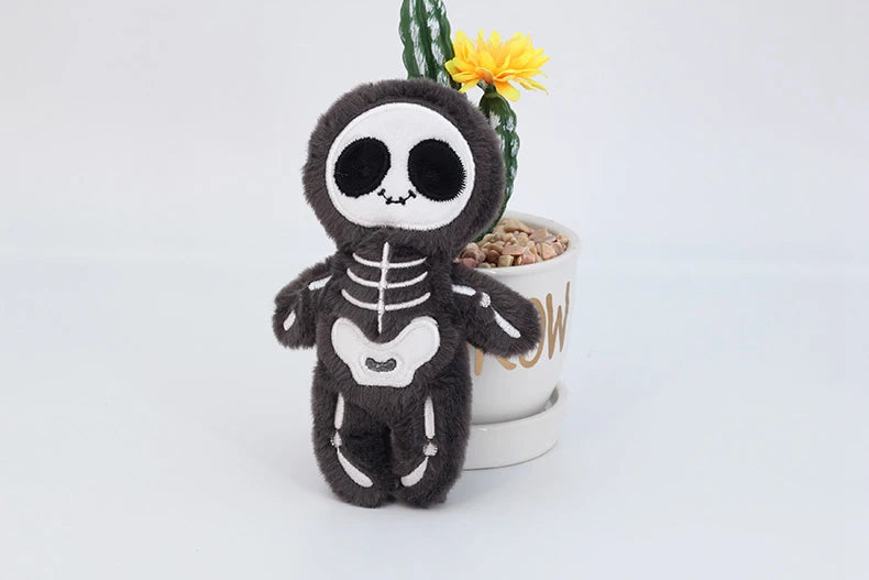Halloween Plush Toys Cute Pumpkin Mummy Skeleton Stuffed Vegetable Dolls Funny Cartoon Bag Pendant Plushies Keychains Gifts Girl