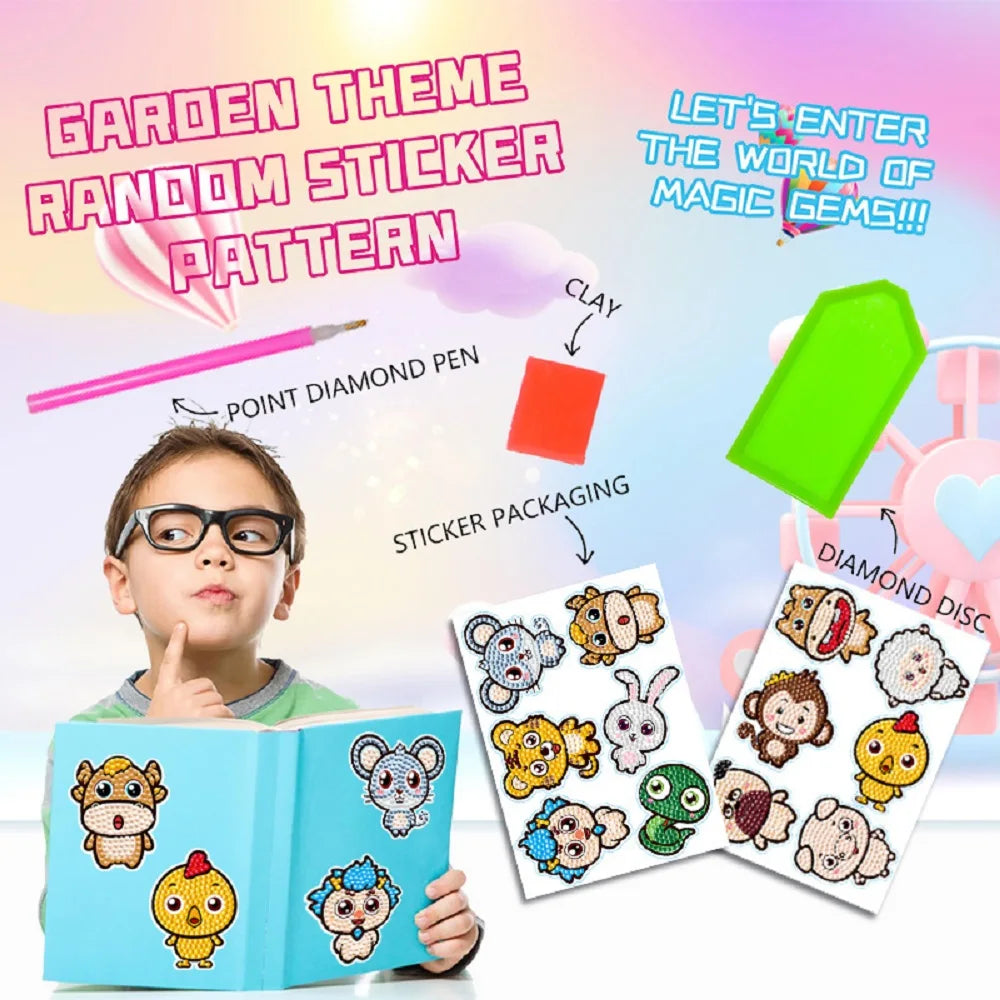 Sanrio Diamond Painting Keychain Kit – 15-Piece DIY Rhinestone Art Set for Kids
