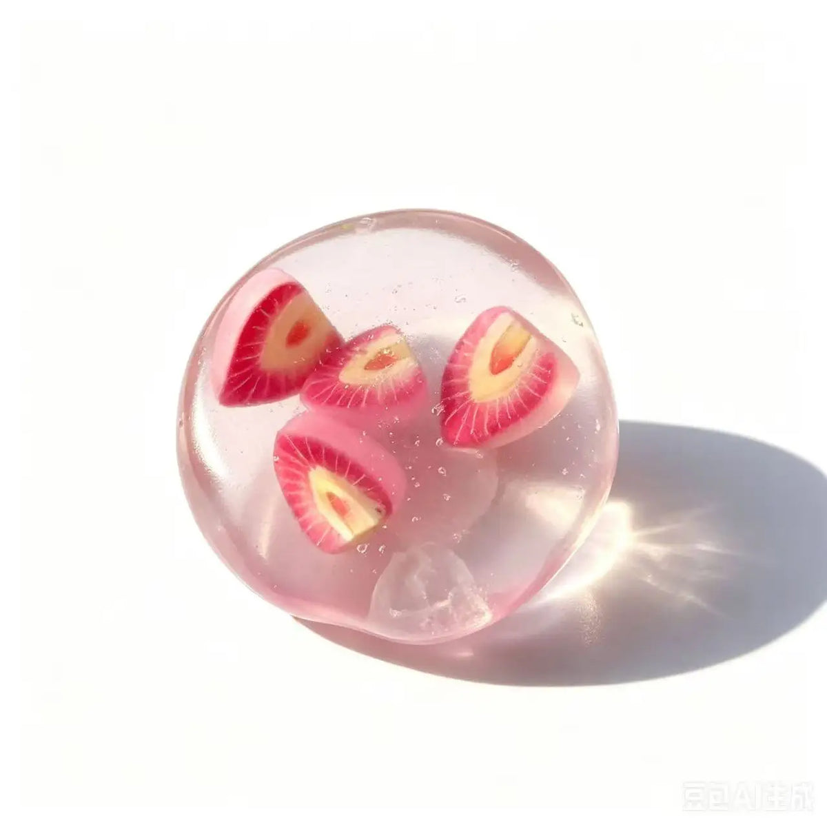 🥥 Clear Fruit Jelly Squishy | Coconut-Scented Novelty Toy ✨