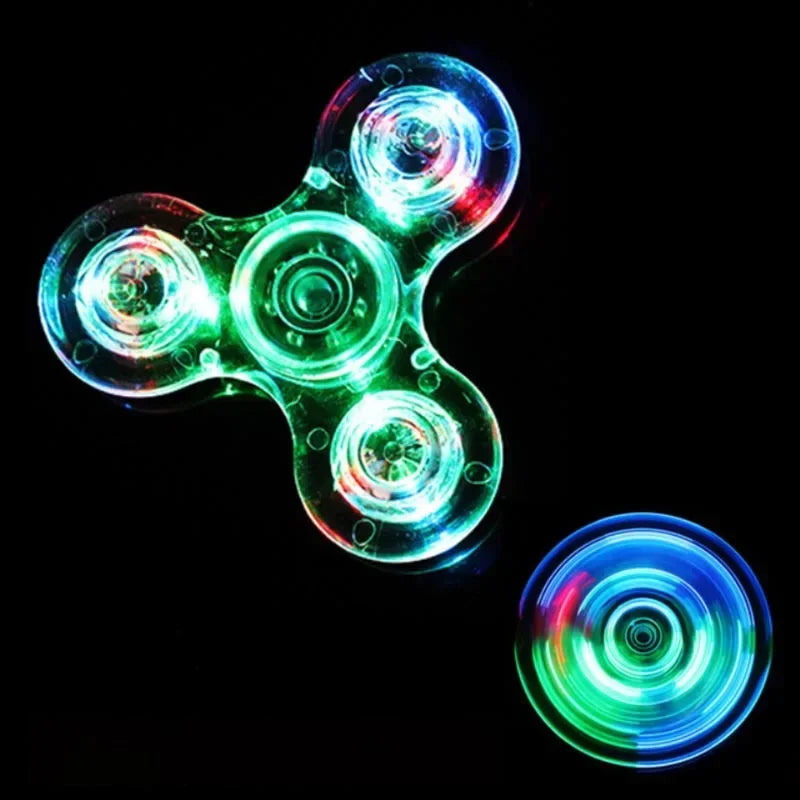 LED Glow Fidget Spinner – Luminous Light-Up Hand Spinner for Focus & Relaxation