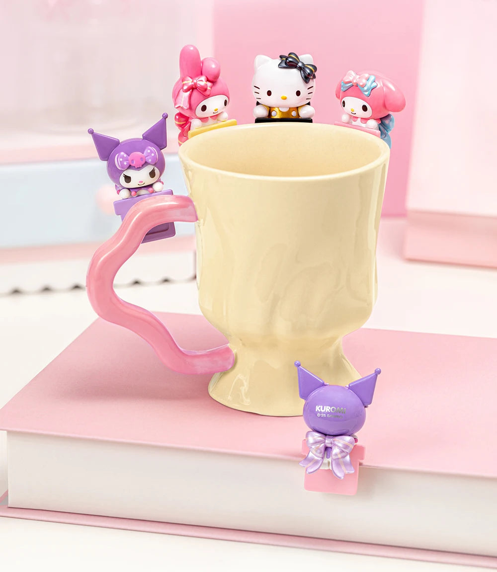 Sanrio Characters Bow Sweetheart Lying Style Clip On Blind Box Hello Kitty My Melody Kuromi Cute Mini Collectible Figurine