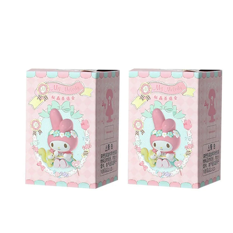 Sanrio Piquenique Morango Surprise Blind Box My Melody Tea Party Handmade Gift Miniso Desktop Decoration surprisebox hello kitty