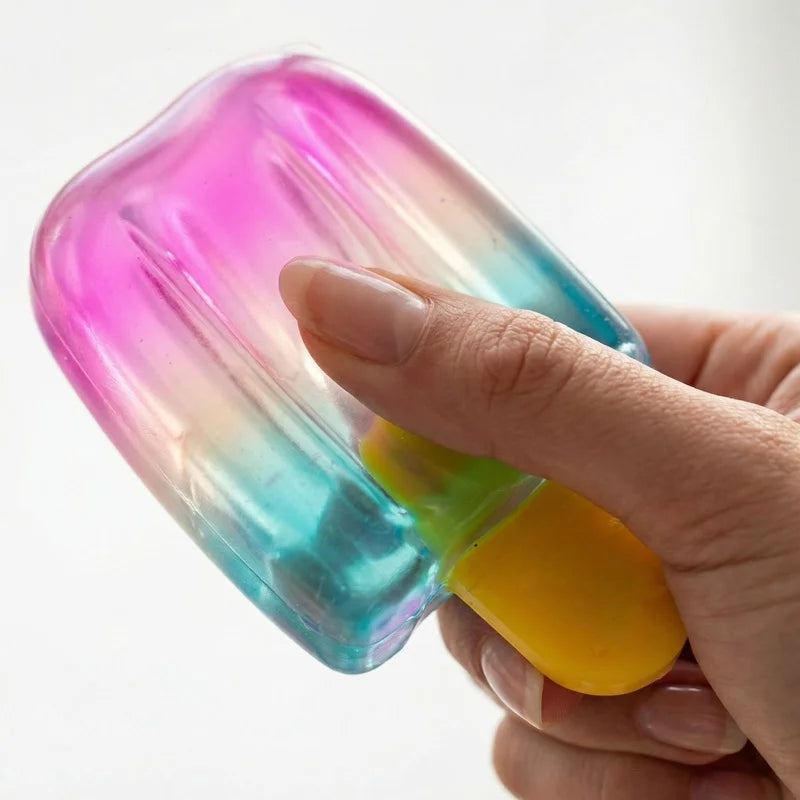 Fidget Squishy Toys Popsicle Squeeze Funny Gradient Color Super Soft Stress Relief TPR Material Safe Party Adults Creative Gifts