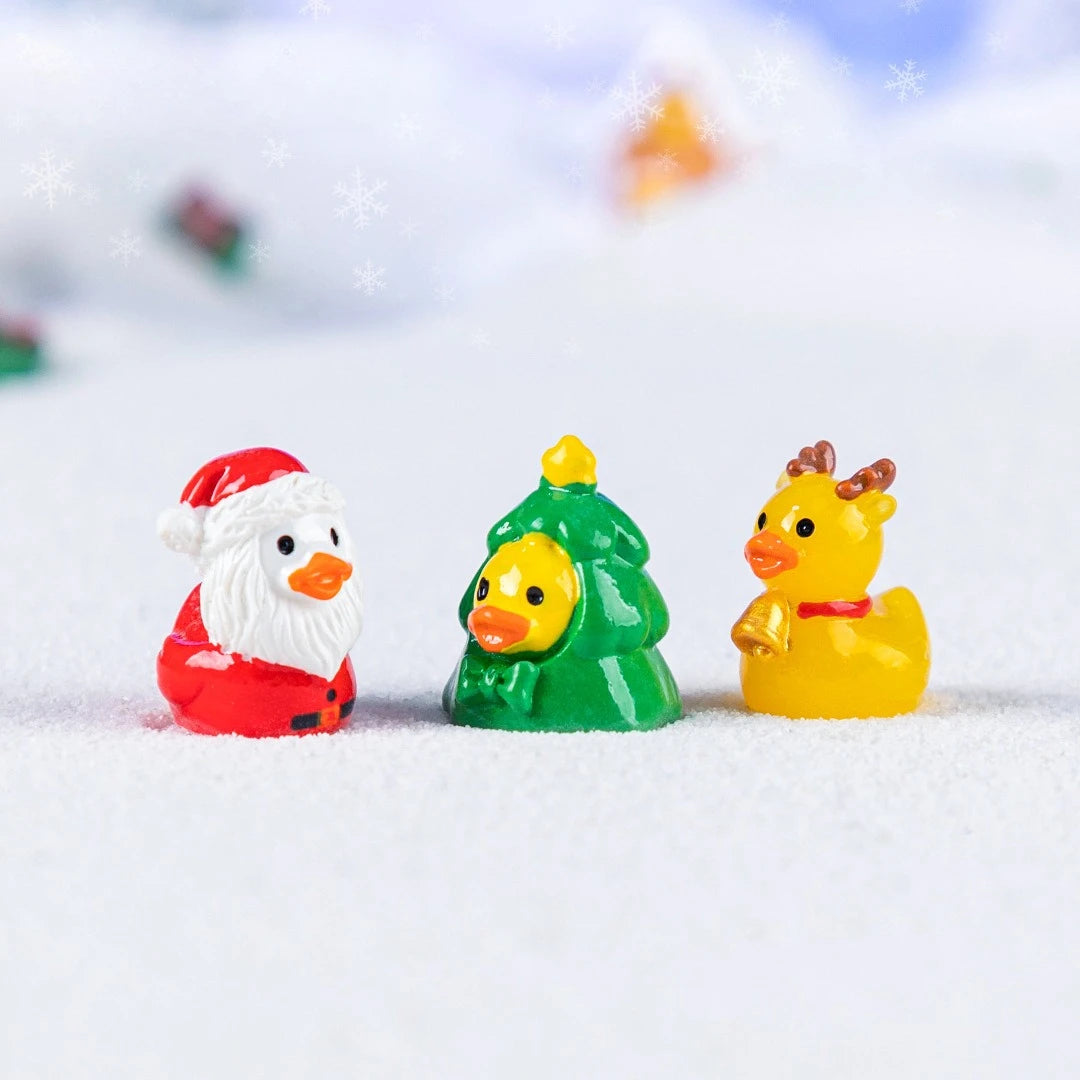 Mini Christmas Yellow Duck Resin Figurines 🦆🎄🎁