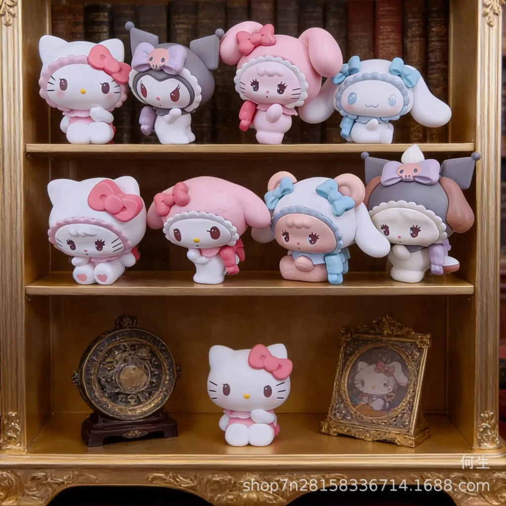 Sanrio Characters Blind Box Hello Kitty Kuromi Cinnamoroll Mymelody Mikko Illustration Joint Model Collectible Boy Girls Gifts