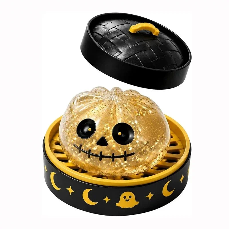 Cartoon Ghost Bun Squishy Toy – Soft Slow-Rising Squeeze Toy | Cute Halloween Ghost Gift & Collectible