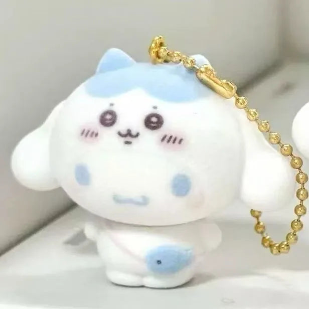 Kawaii Sanrio Flocking Keychain – Hello Kitty, Kuromi, My Melody, Pom Pom Purin & Cinnamoroll | Bag Charm Gift