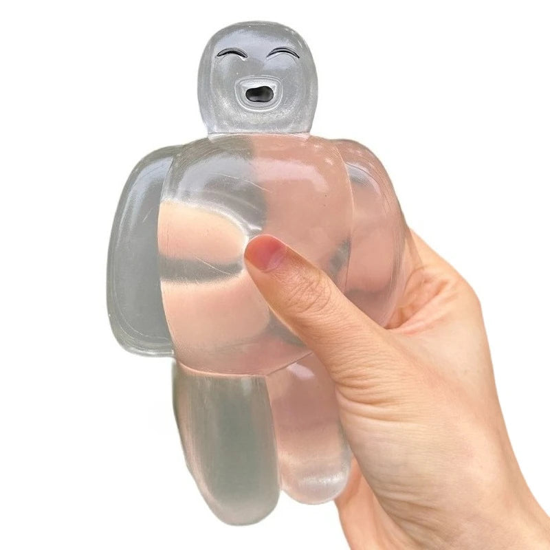 Squishy Transparent Jelly Robot Squeeze Toy - Cute Super Soft Slow Rebound Water Sense Cartoon Kawaii Gift