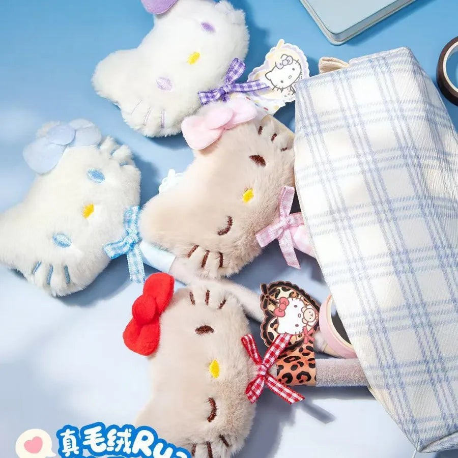 Kawaii Sanrio Hello Kitty Plush Doll Pen Creative Black Ballpoint Pen Cute Anime Stationery Student School Supplies Girls Gift