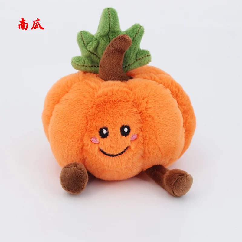 Halloween Plush Toys Cute Pumpkin Mummy Skeleton Stuffed Vegetable Dolls Funny Cartoon Bag Pendant Plushies Keychains Gifts Girl
