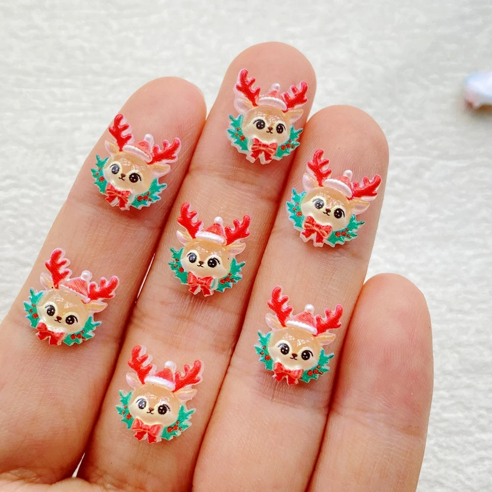 Christmas 3D Resin Nail Charms, 60 Pieces 🎄🎅🎀