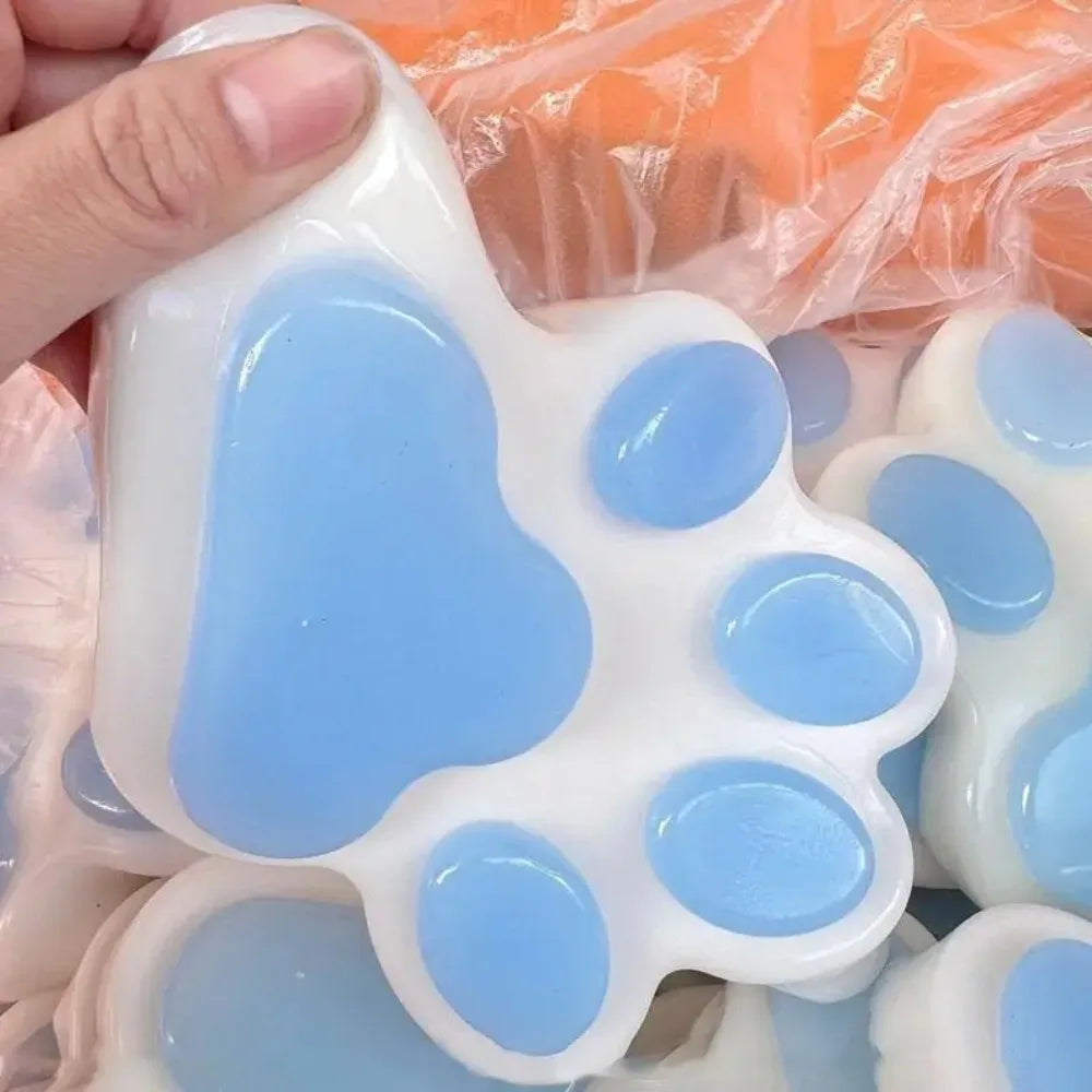 Jumbo Squishy Cat Paw Squeeze Toy – Slow Rising TPR Fidget Toy | Fun Sensory Gift for Kids & Adults