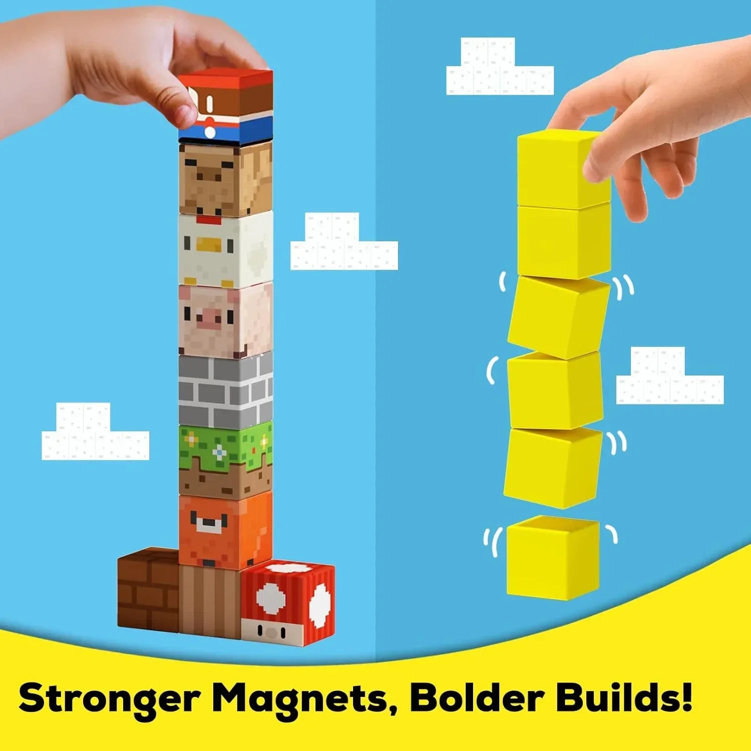 Super Magnetic Blocks Toys for Boys Girls 3+ Build Mine World Magnet Building Brick Cubes STEM Game Sensory Gift Set for Kids