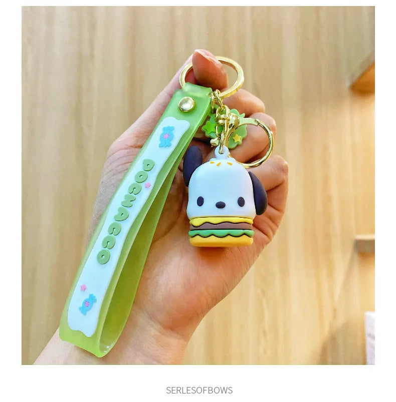 Sanrio Snack Series Keychain – Kuromi & Friends Cute Anime Bag Charm