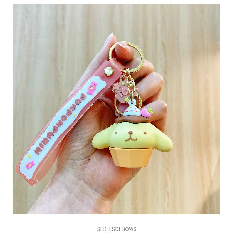 Sanrio Snack Series Keychain – Kuromi & Friends Cute Anime Bag Charm