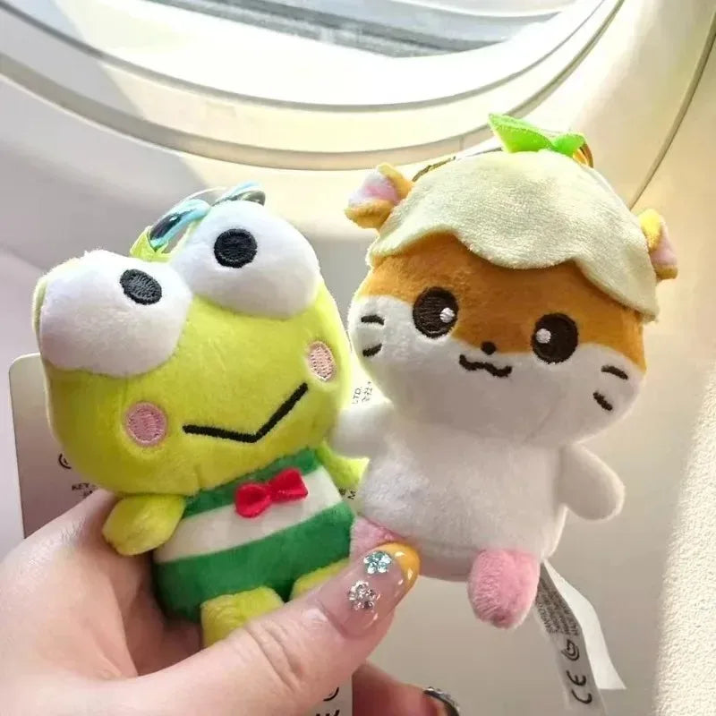 Sanrio Plush Keychain – Kawaii Character Stuffed Doll Pendant (Keroppi, Gudetama & More)