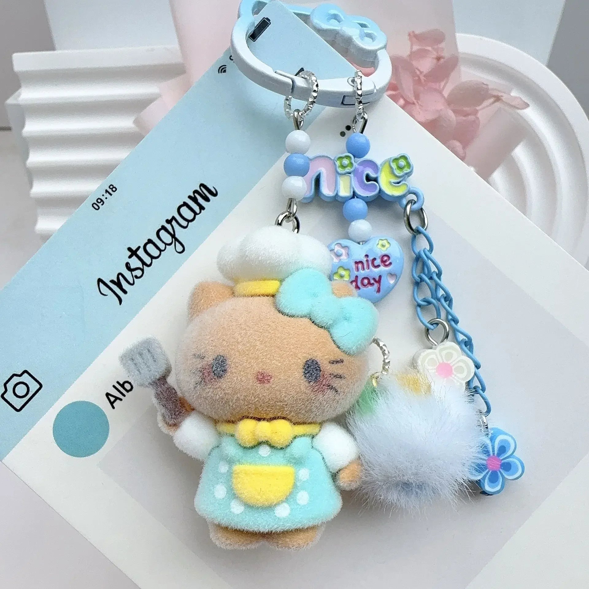 Hello Kitty Miu Series Plush Phone Charm – Kawaii Bag Pendant & Keychain Accessory | DIY Fashion Gift
