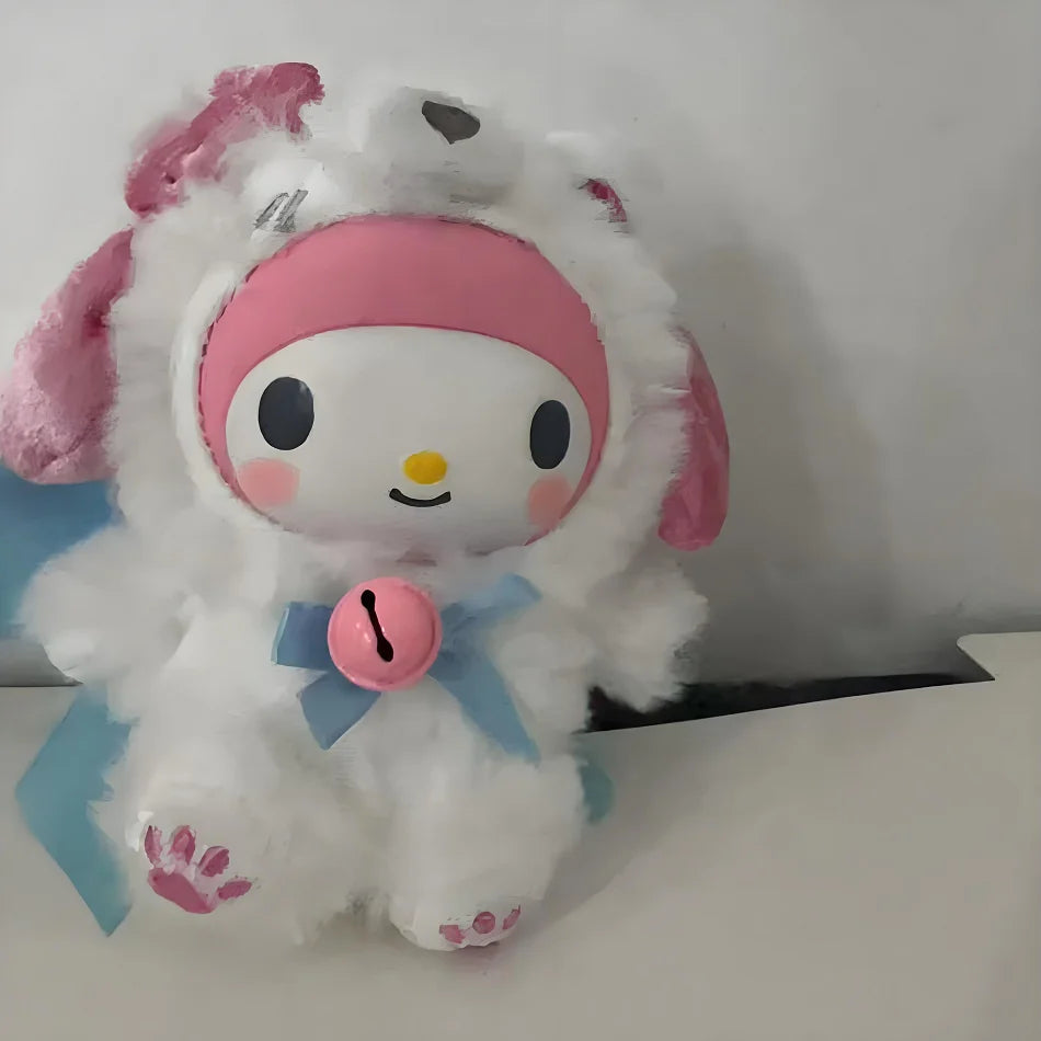 Sanrio Family Fox Island & Blue Flutter Series Vinyl Plush Blind Box Cute Cartoon Hello Kitty Kuromi Pendants Girl Bag Toy Gifts