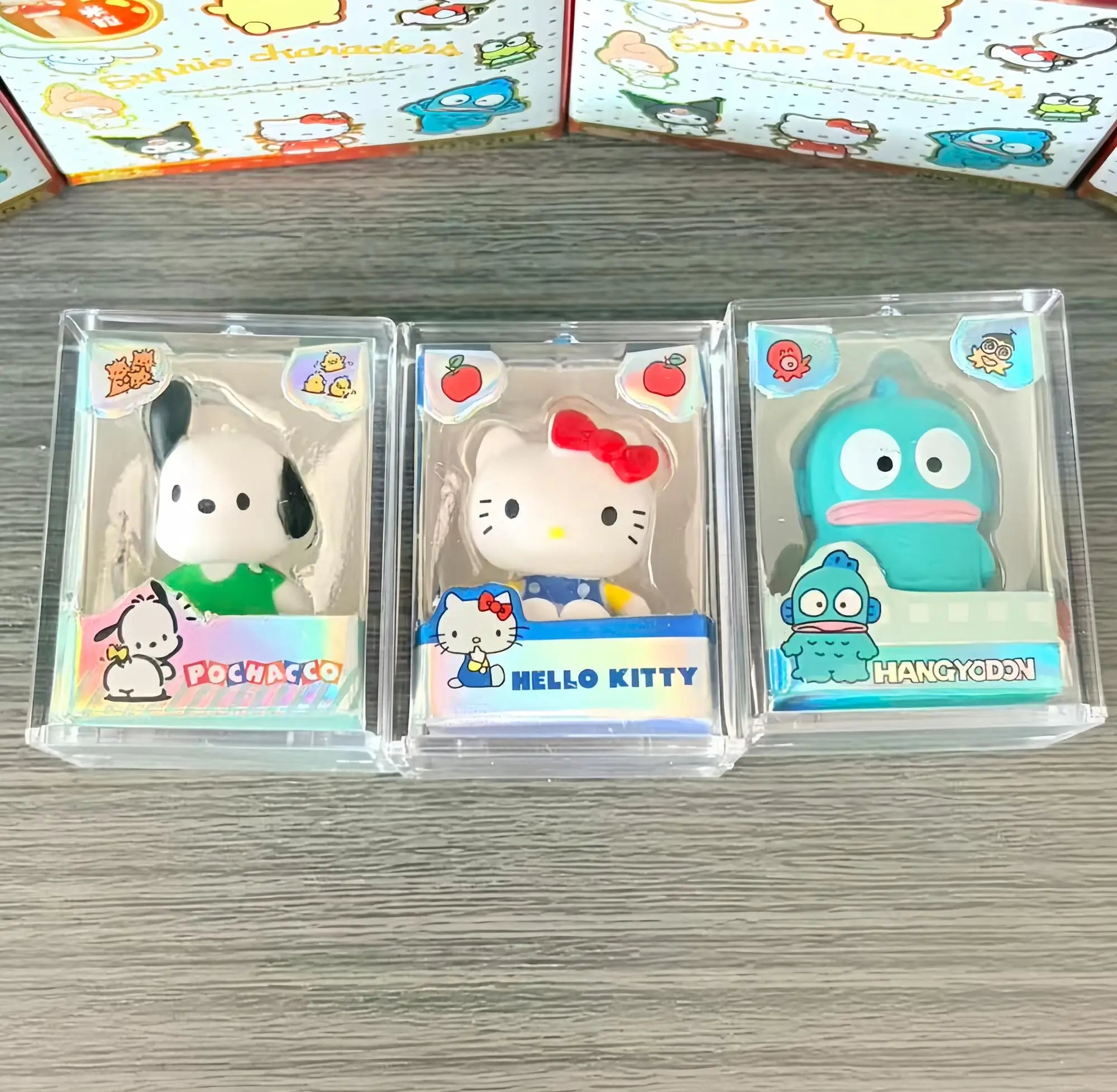 Sanrio Hello Kitty Melody Rice Grain Doll Blind Box Mini Character Cute Anime Action Character Model Children's Toy Gift