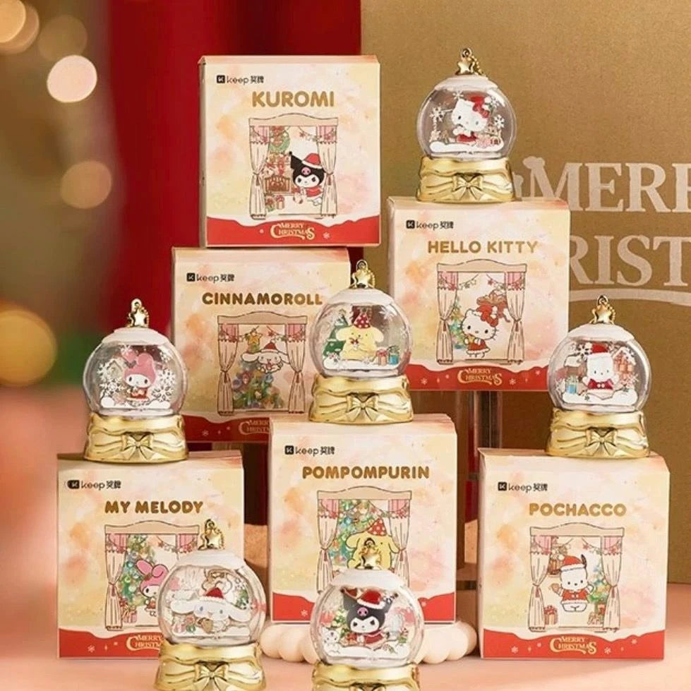 🎄 Kawaii Character Christmas Globe Decoration 🎀 | Festive Little Scene ✨