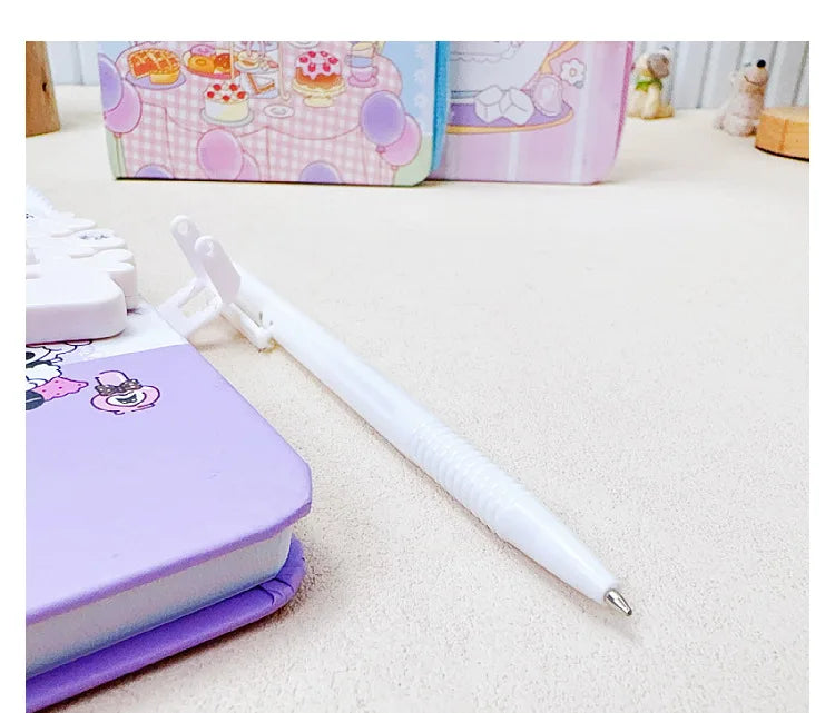 Sanrio Password Lock Diary Notebook - Kawaii Kuromi My Melody Cinnamoroll Cute Notepad for Kids & Students