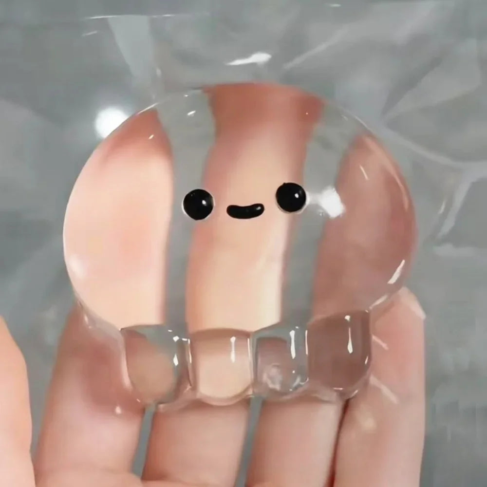 Taba Squishy Jellyfish Kawaii Sensory Fidget Toy - Soft TPR Squeeze Toy, Cute Desk Accessory & Gift