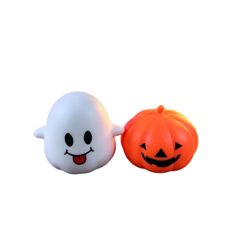 Halloween Ghost & Pumpkin Squishy Toy Set, Slow Rising Stress Relief Fidget Decompression Sensory Toy