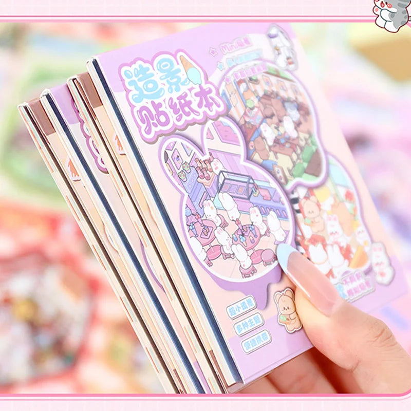 Mini Scenery Sticker Collection – 3D Cartoon Scene Stickers for Collage, Journaling & Room Decor