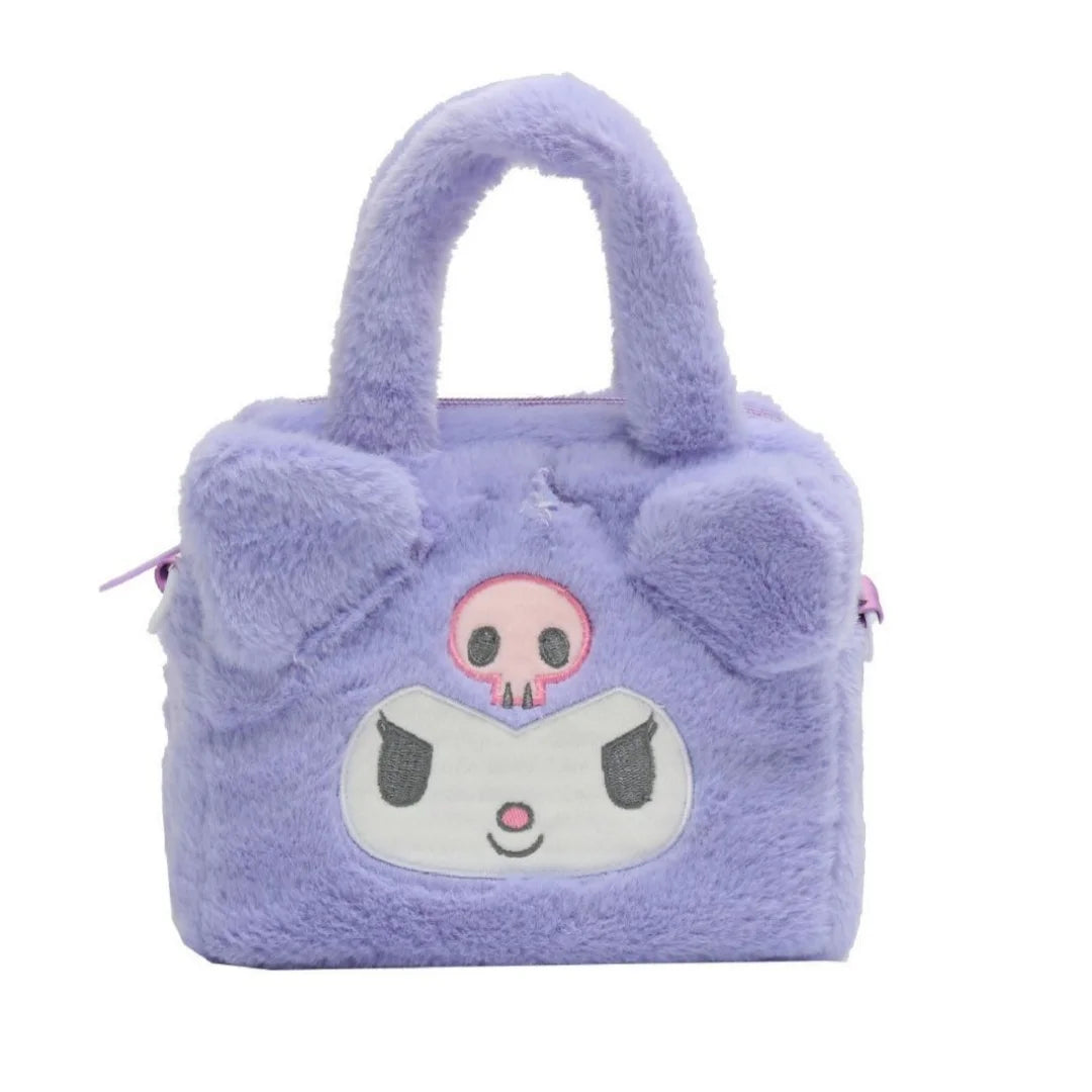 Sanrio Mini Plush Backpack & Cosmetic Bag – Kuromi, Cinnamoroll, My Melody & Hello Kitty | Kawaii Gift