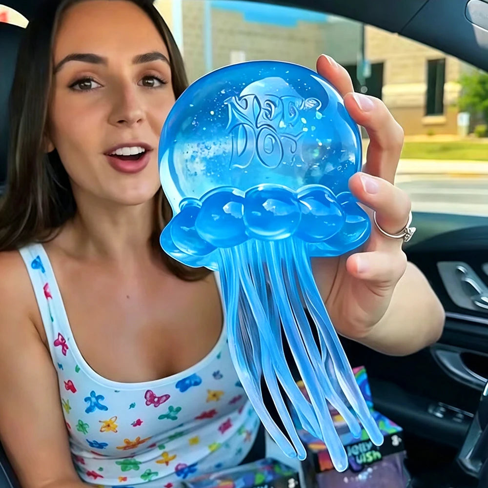 Squishies Jellyfish Square Squish Toy Fidget Toy, Water Sensory Soft Jelly Squeeze Stress Relief Fidget Toy Squeeze Blind Box